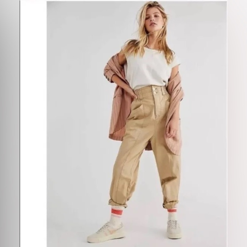 Free People Ready to Run Cinch Waist Cargo Pants